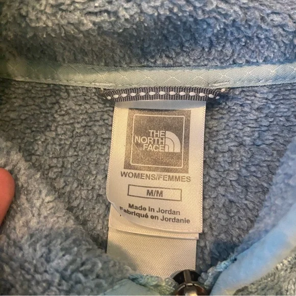 The North Face Women's Light Gray/Lite blue Zip-Up Jacket sz M - Picture 3 of 10